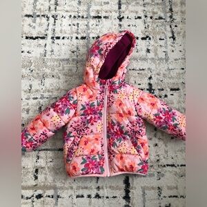 Floral Pink Hooded Jacket